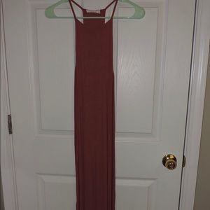 Rust slim form fitting maxi